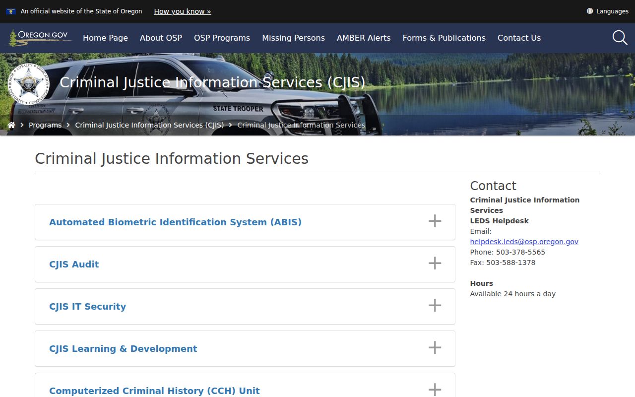 Sherman County arrest records in Oregon CJIS